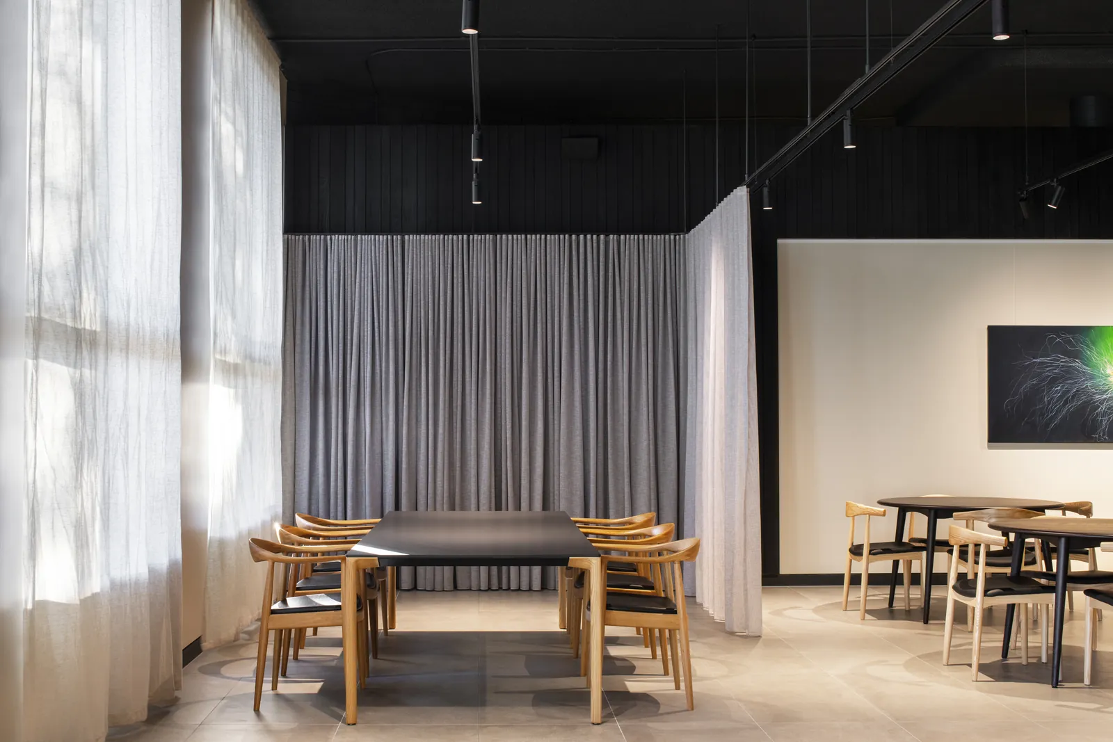 Tables by the windows at KOMEYUI Melbourne